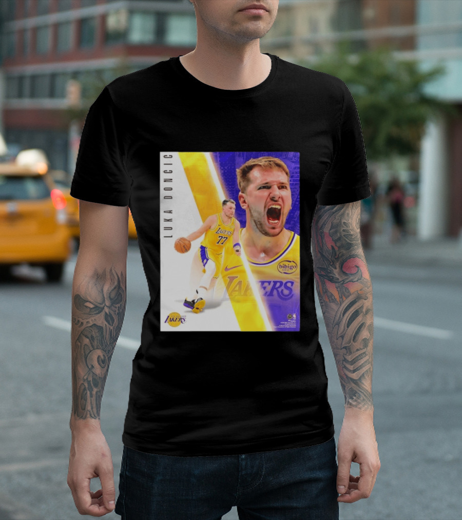 Luka Doncic 77 Los Angeles Lakers Basketball Energetic T-Shirt