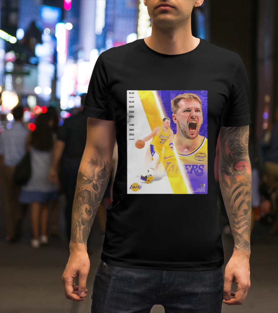Luka Doncic 77 Los Angeles Lakers Basketball Energetic T-Shirt
