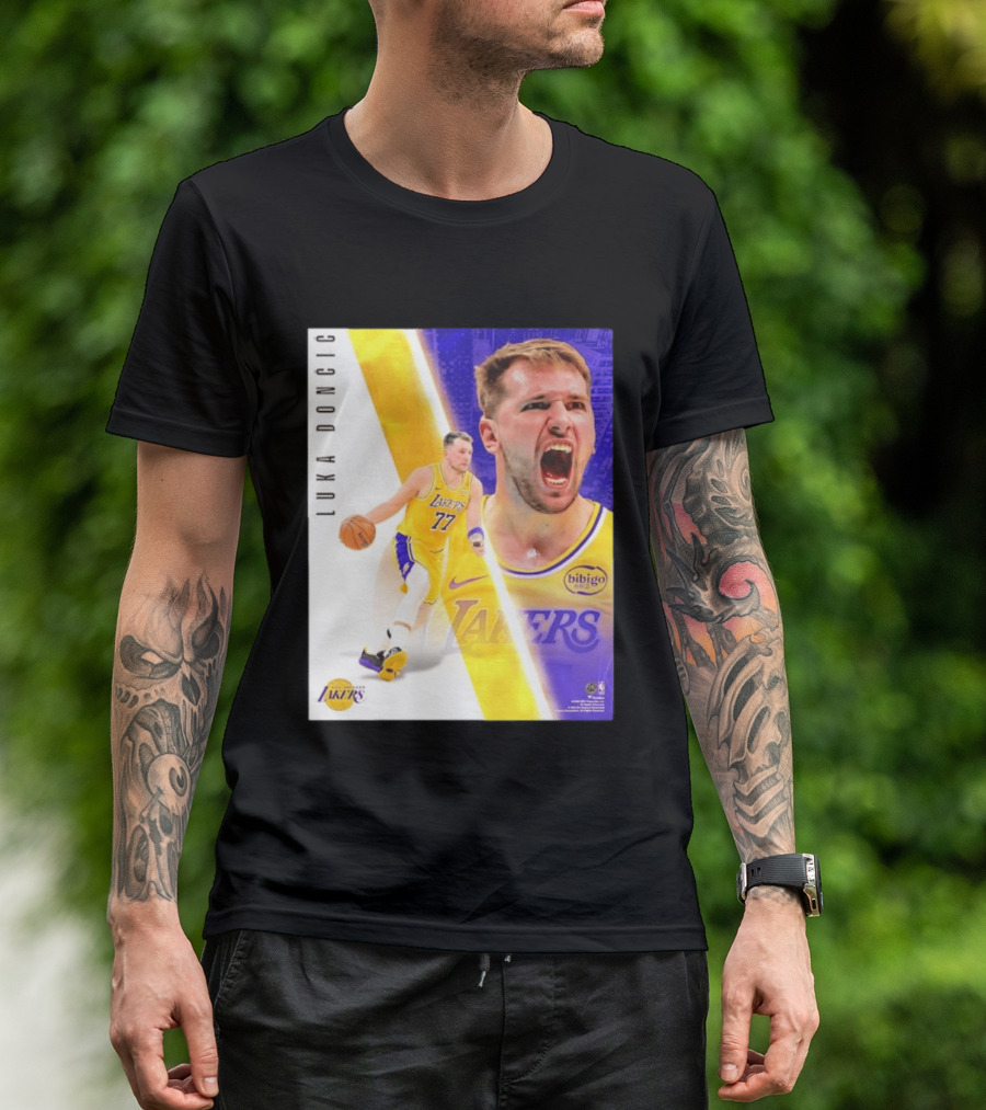 Luka Doncic 77 Los Angeles Lakers Basketball Energetic T-Shirt