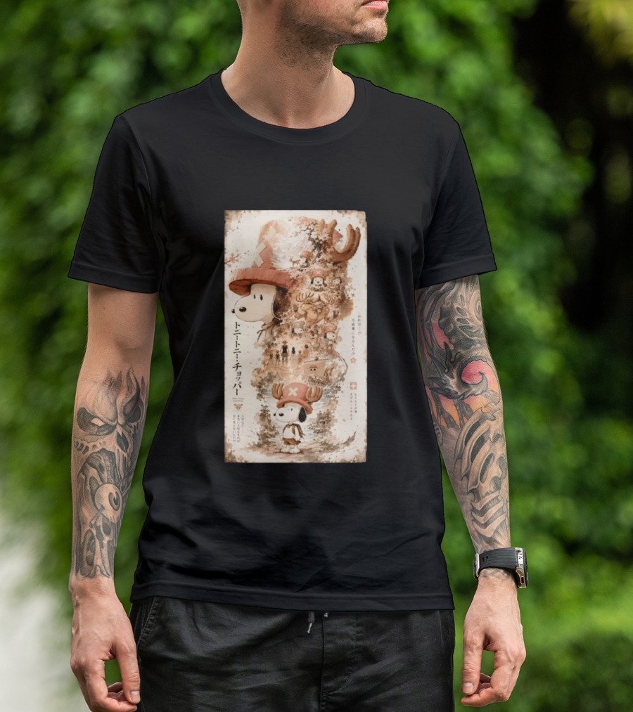 Tony Tony Chopper Snoopy One Piece Ore Wa Mannonyaku Ni Naru Nda Collaboration T-Shirt