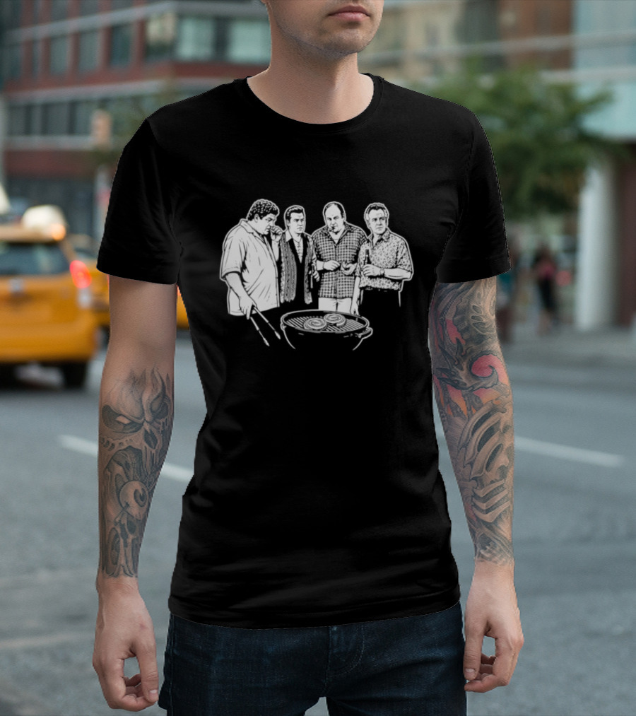 North Jersey BBQ Sopranos Parody Mobster Grill Crew T-Shirt