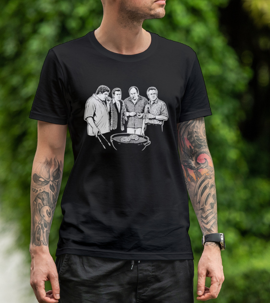 North Jersey BBQ Sopranos Parody Mobster Grill Crew T-Shirt