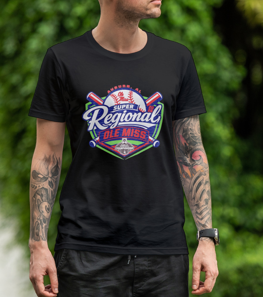 Super Regional Ole Miss Rebels Baseball 2026 Auburn AL Road To Championship T-Shirt