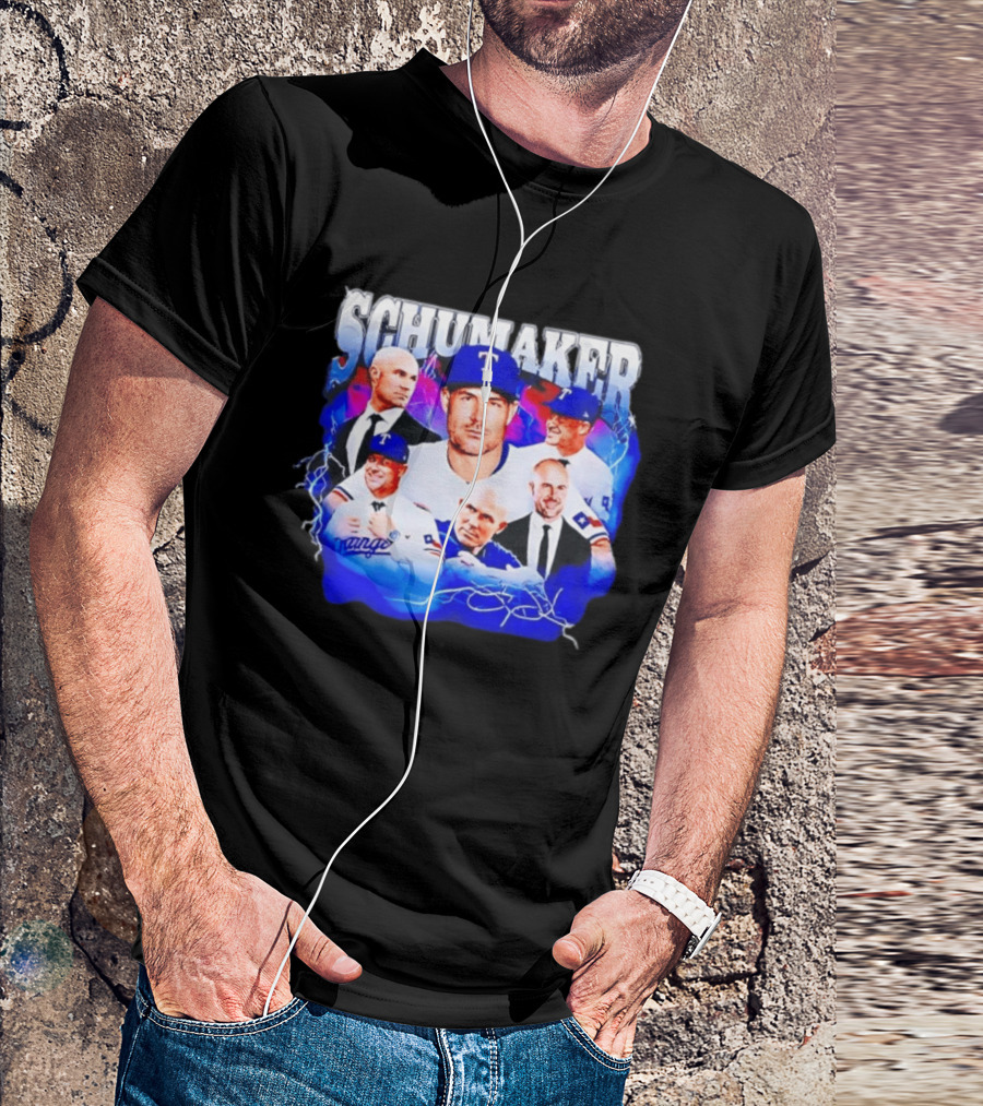Skip Schumaker Texas Baseball Collage T-Shirt