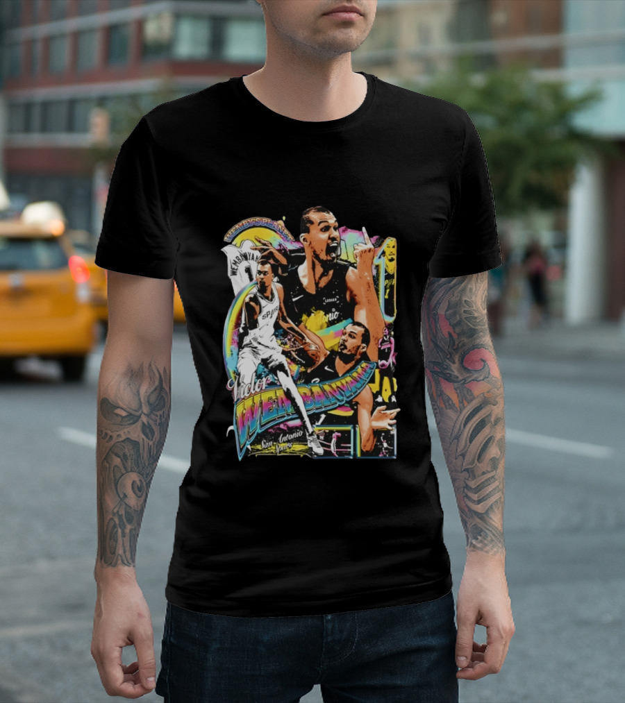 Victor Wembanyama X The Alien Mashup San Antonio Spurs Basketball #1 Wemby T-Shirt