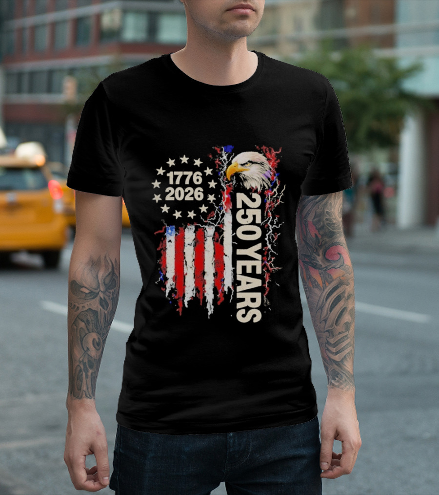 Patriotic Bald Eagle 1776 2026 USA 250 Years Anniversary Celebration T-Shirt
