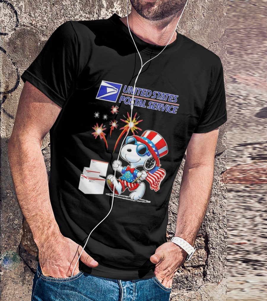 Snoopy Fourth Of July United States Postal Service Patriotic Celebration T-Shirt