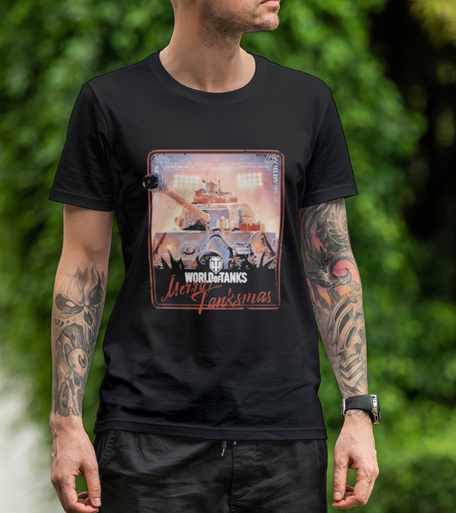 World Of Tanks Merry Tanksmas Holiday Ops Festive Tank T-Shirt