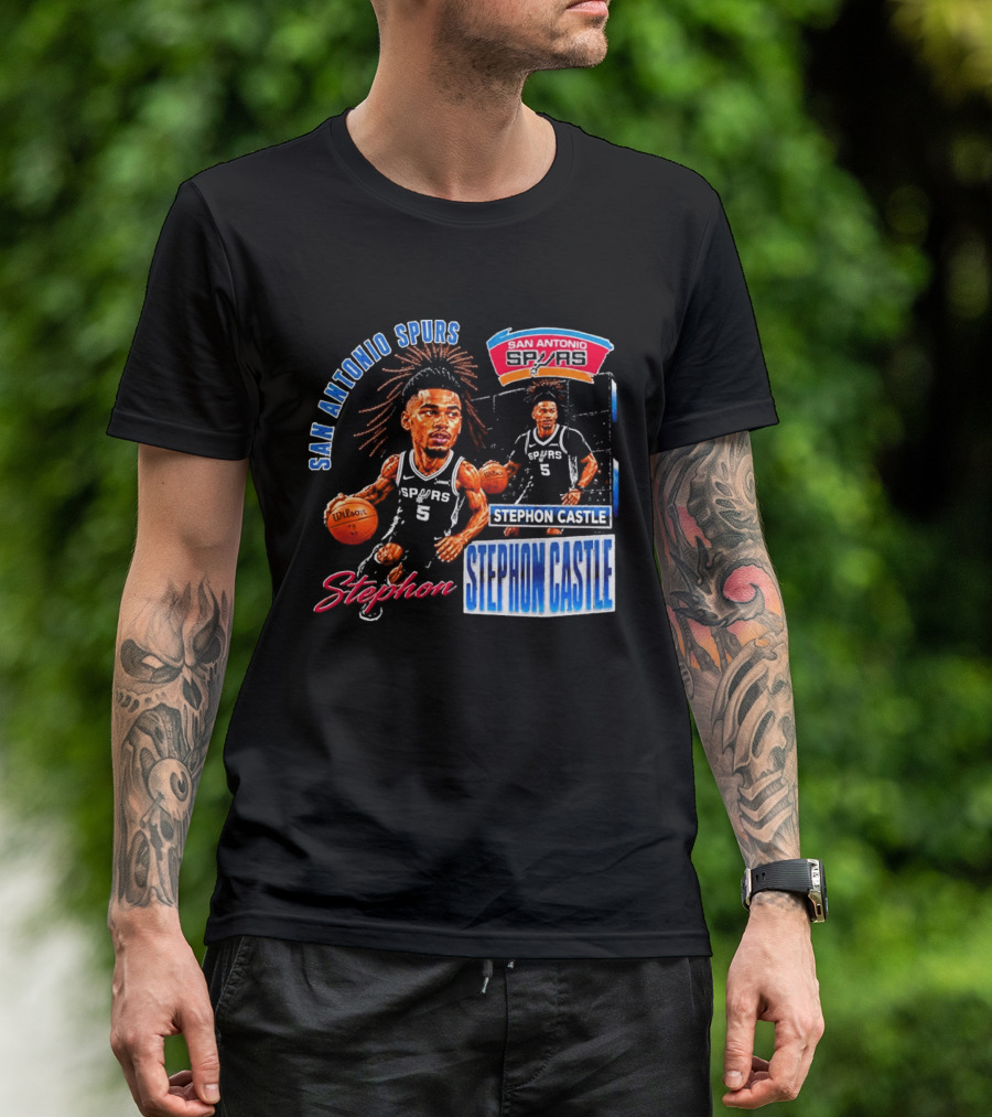 San Antonio Spurs Stephon Castle 90s Bootleg T-Shirt