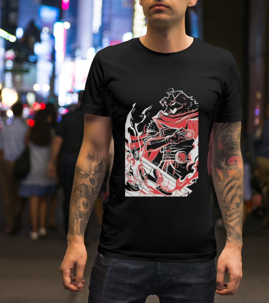 Technoblade Of War Gamer Tribute Epic Medieval Style Scarf And Flames T-Shirt