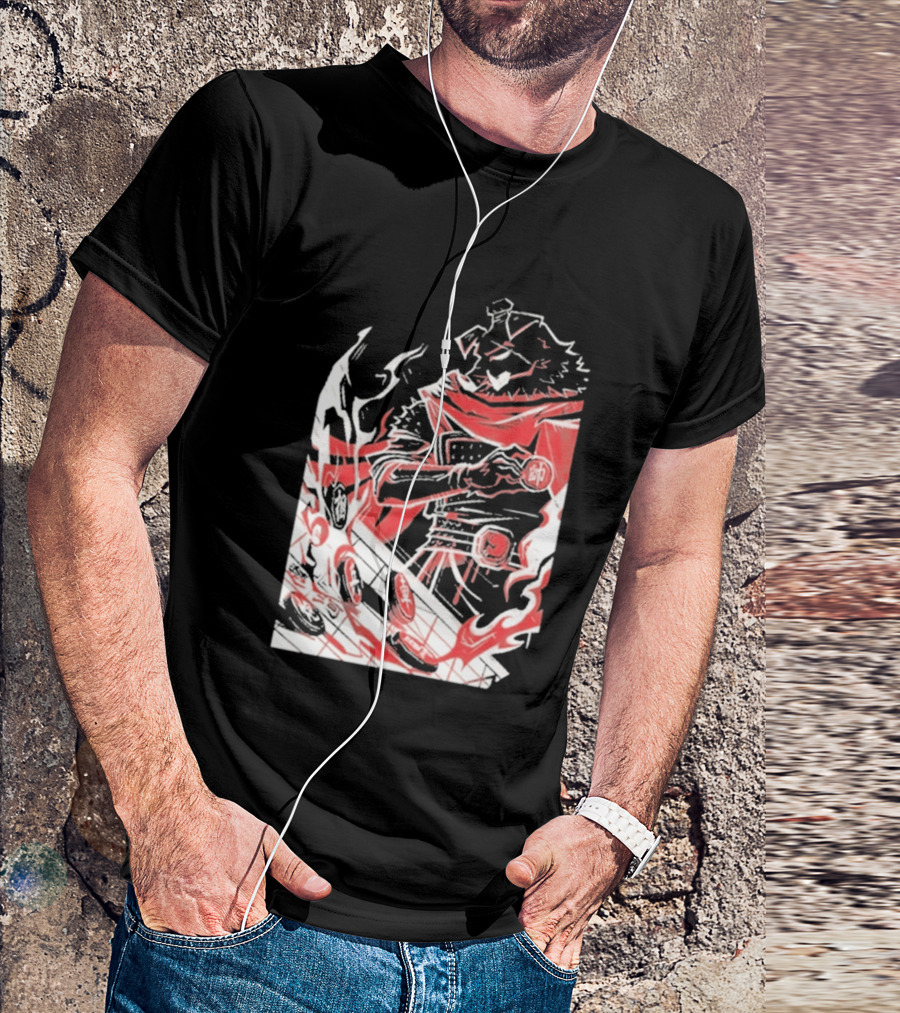 Technoblade Of War Gamer Tribute Epic Medieval Style Scarf And Flames T-Shirt