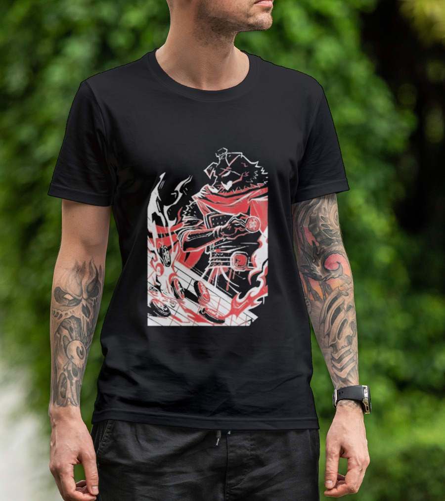 Technoblade Of War Gamer Tribute Epic Medieval Style Scarf And Flames T-Shirt