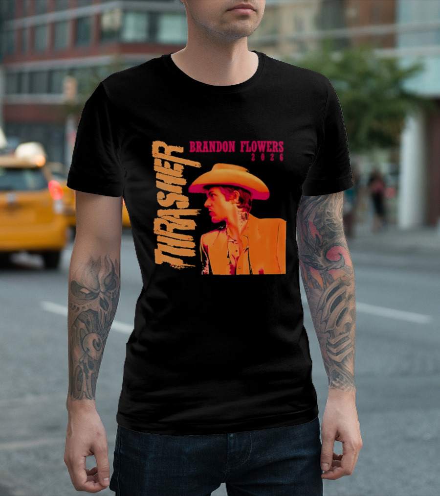 Brandon Flowers Thrasher 2026 Cowboy T-Shirt