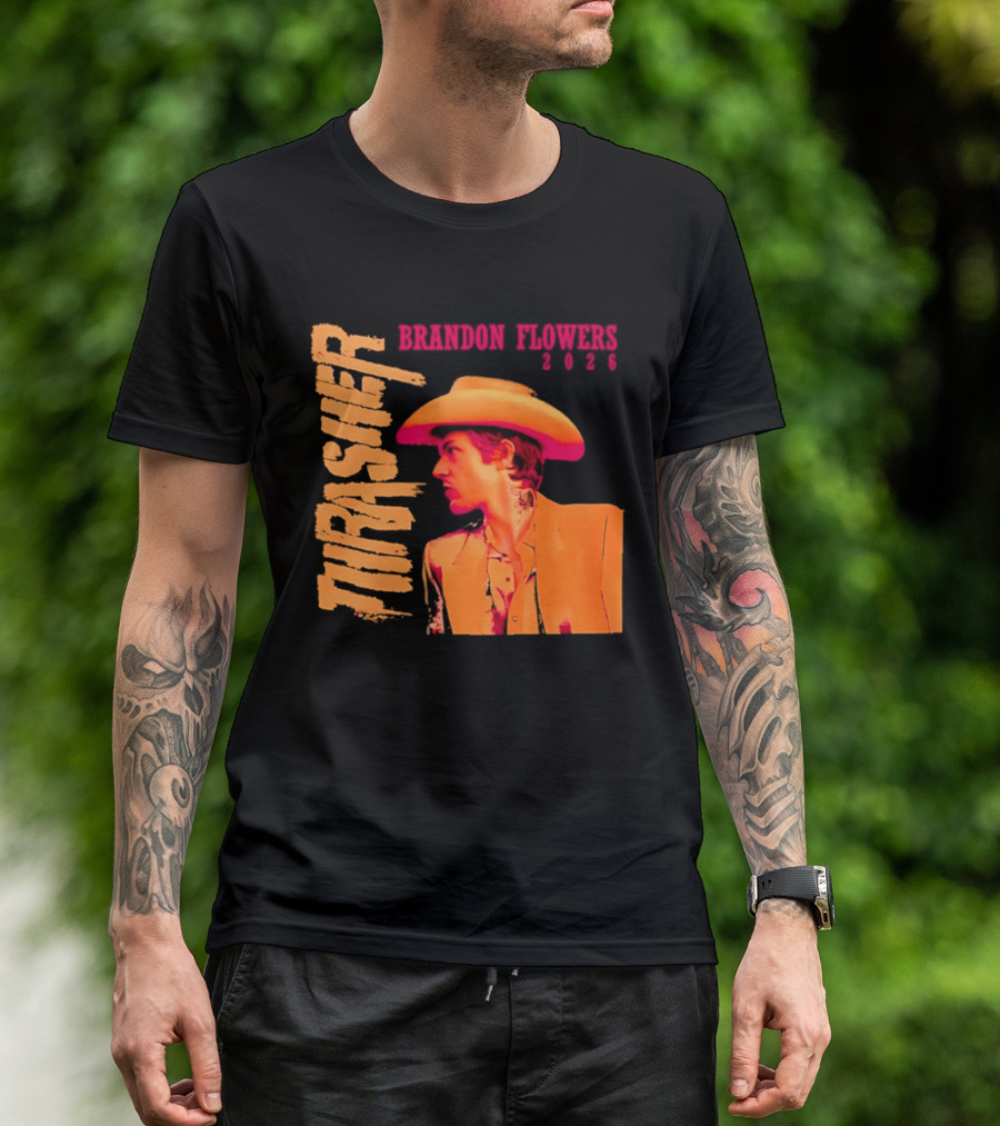 Brandon Flowers Thrasher 2026 Cowboy T-Shirt