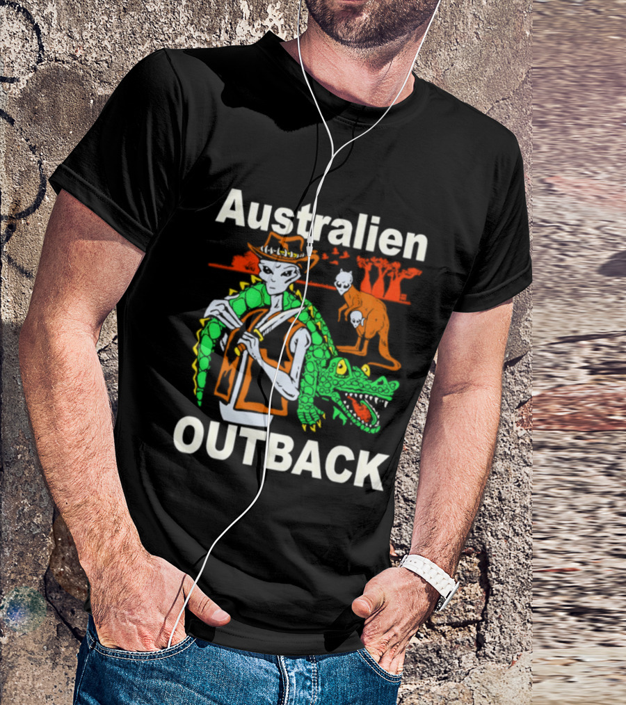 Australien Outback Alien Crocodile Adventure T-Shirt