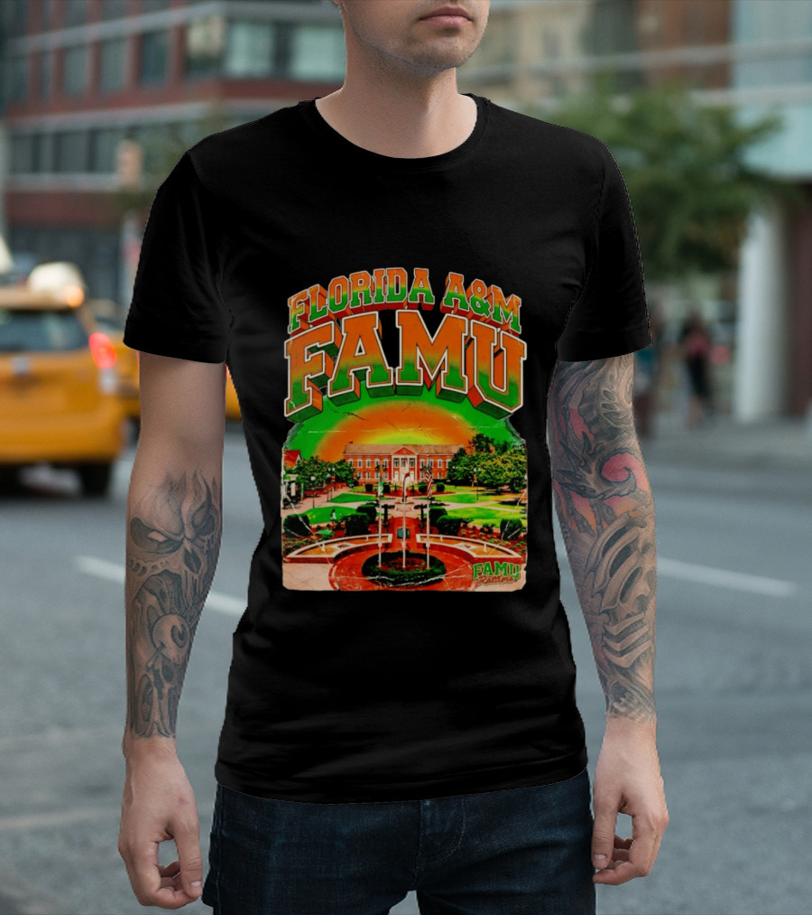 Florida A&M FAMU Rattlers Lee Hall Campus Landmark T-Shirt