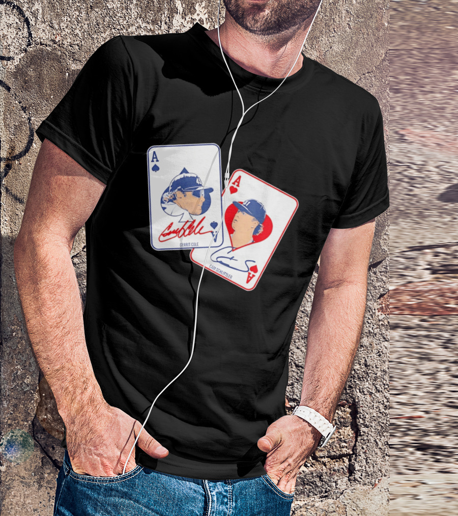 Gerrit Cole Cam Schlittler Ace Of Spades And Hearts Baseball Player Cards Men's T-Shirt