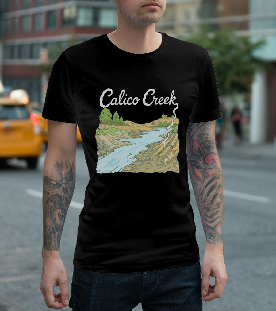 Calico Creek Scenic River And Countryside Landscape T-Shirt