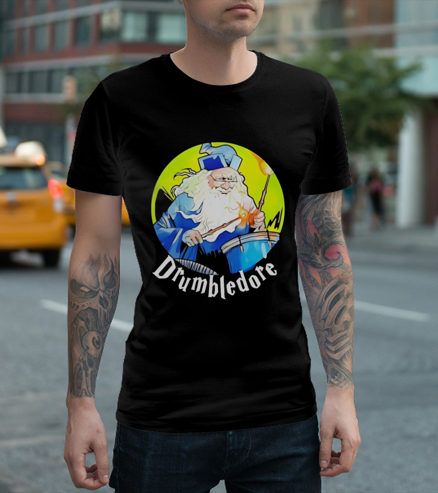 Drumbledore Wizards Percussionist Fantasy Magic T-Shirt