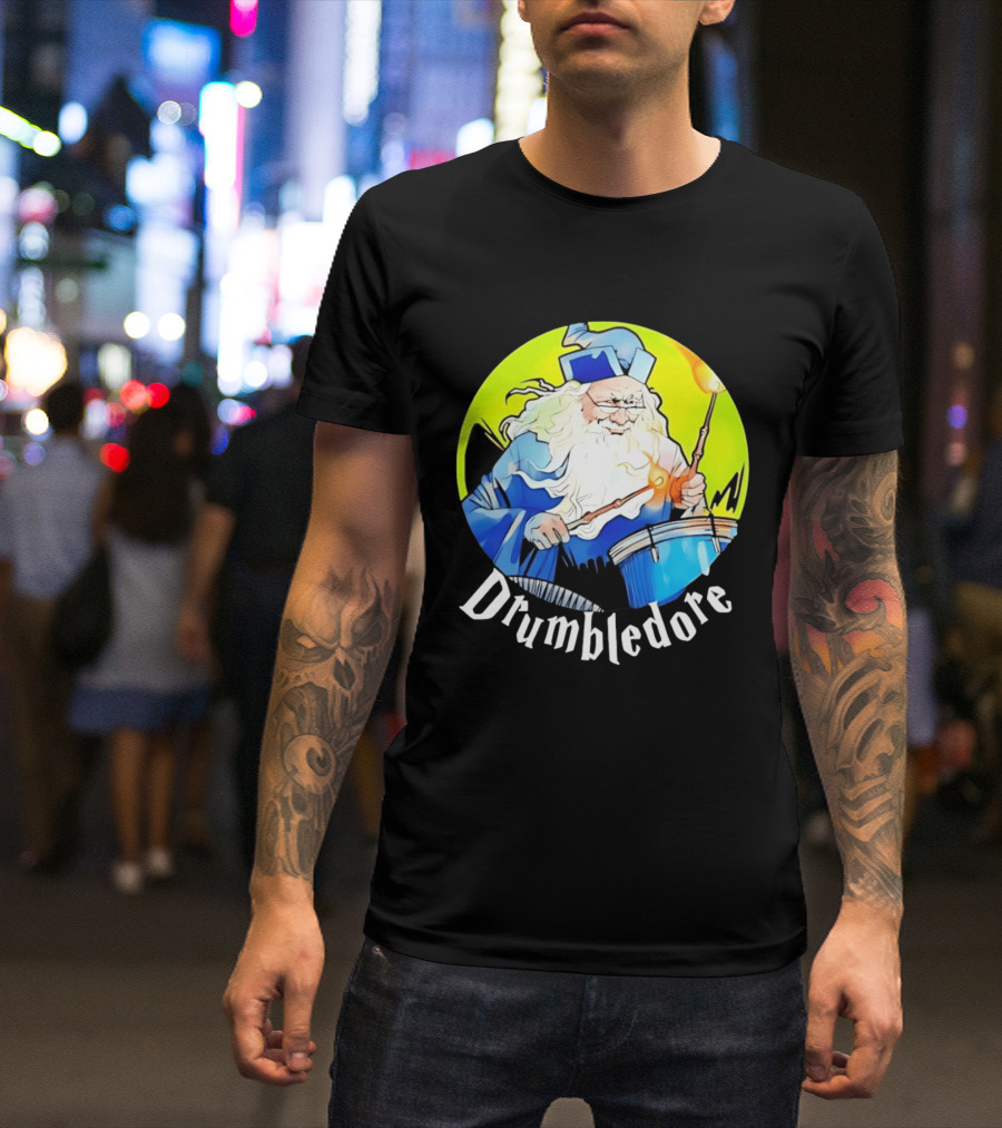 Drumbledore Wizards Percussionist Fantasy Magic T-Shirt