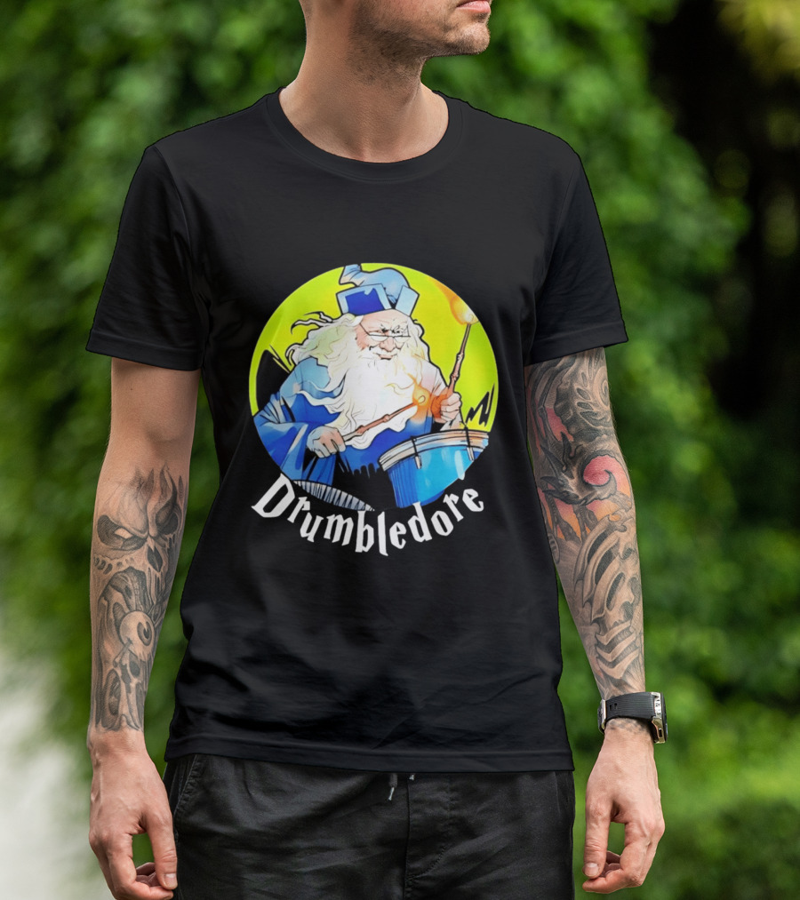 Drumbledore Wizards Percussionist Fantasy Magic T-Shirt