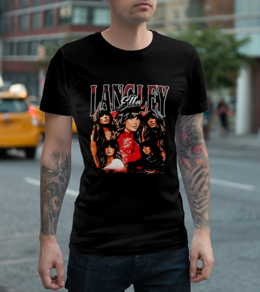 Ella Langley 90s Bootleg Style Retro Portraits T-Shirt