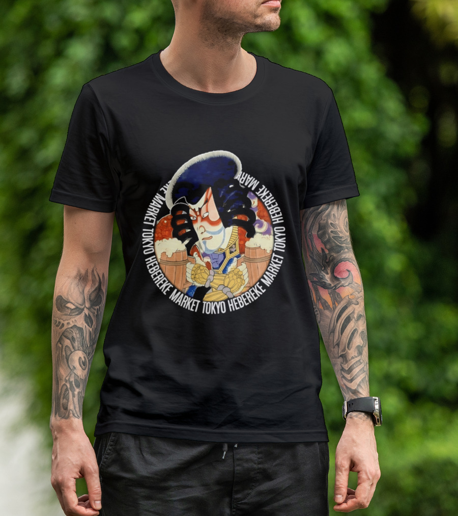 Kabuki Warrior Hebereke Market Tokyo Beer T-Shirt