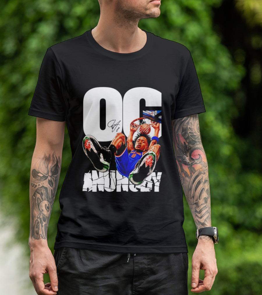 OG Anunoby Dunking New York Knicks Caricature T-Shirt