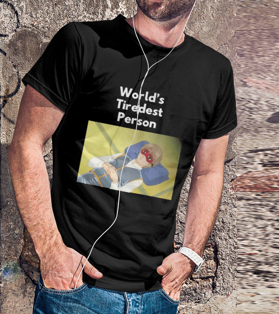 Okita Sougo World's Tiredest Person Anime Character Relaxing T-Shirt