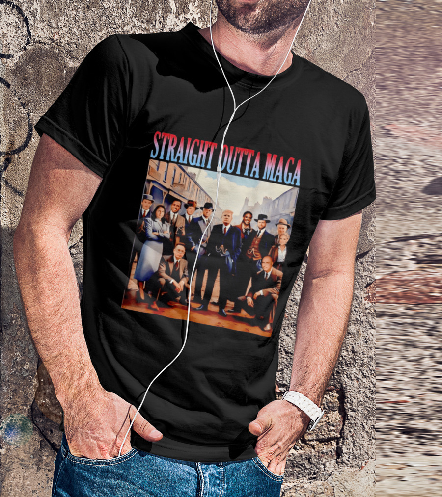 Straight Outta MAGA Donald Trump Elon Musk Tucker Carlson Vivek Ramaswamy Peaky Blinders T-Shirt