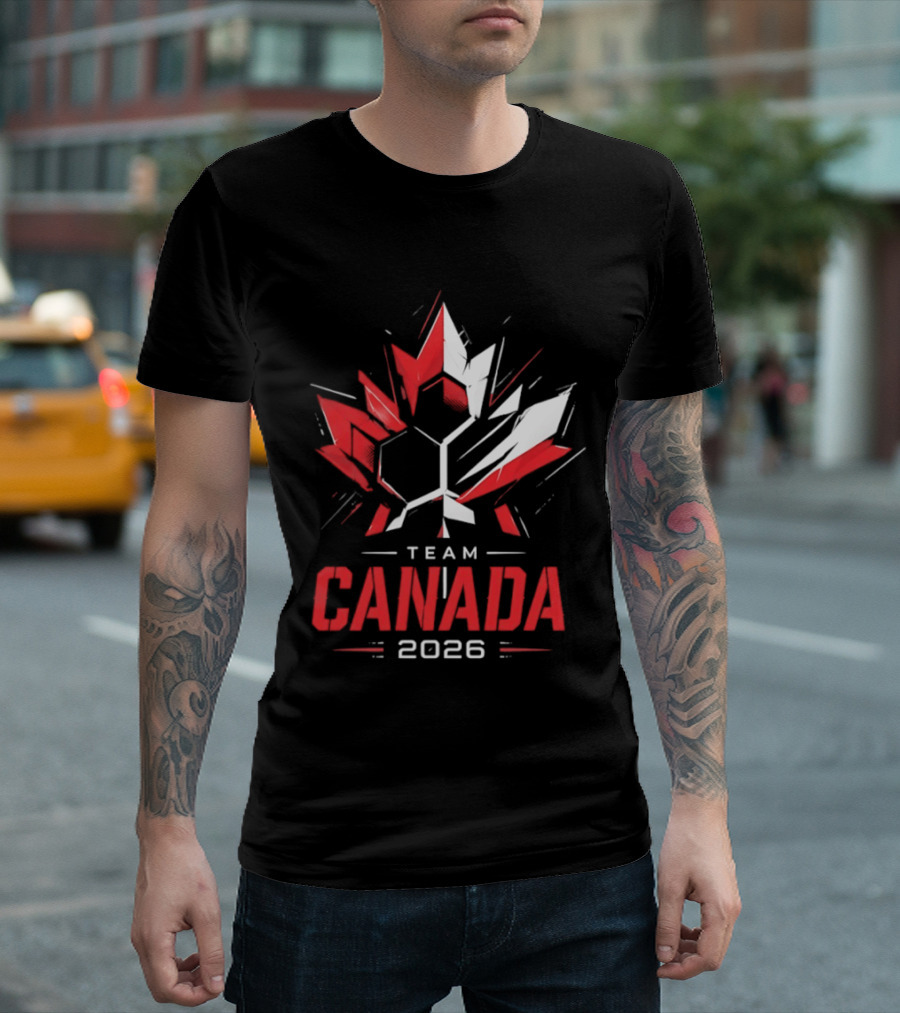 Team Canada 2026 Maple Leaf Geometric Sport Team Canada 2026 T-Shirt