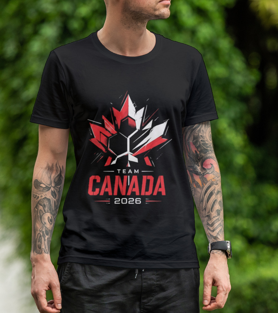 Team Canada 2026 Maple Leaf Geometric Sport Team Canada 2026 T-Shirt