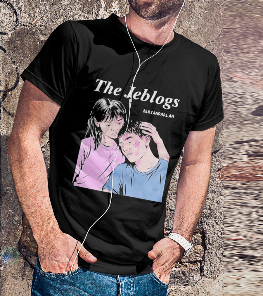 The Jeblogs Bersandarlah Pastel Art Style Tender Moment T-Shirt