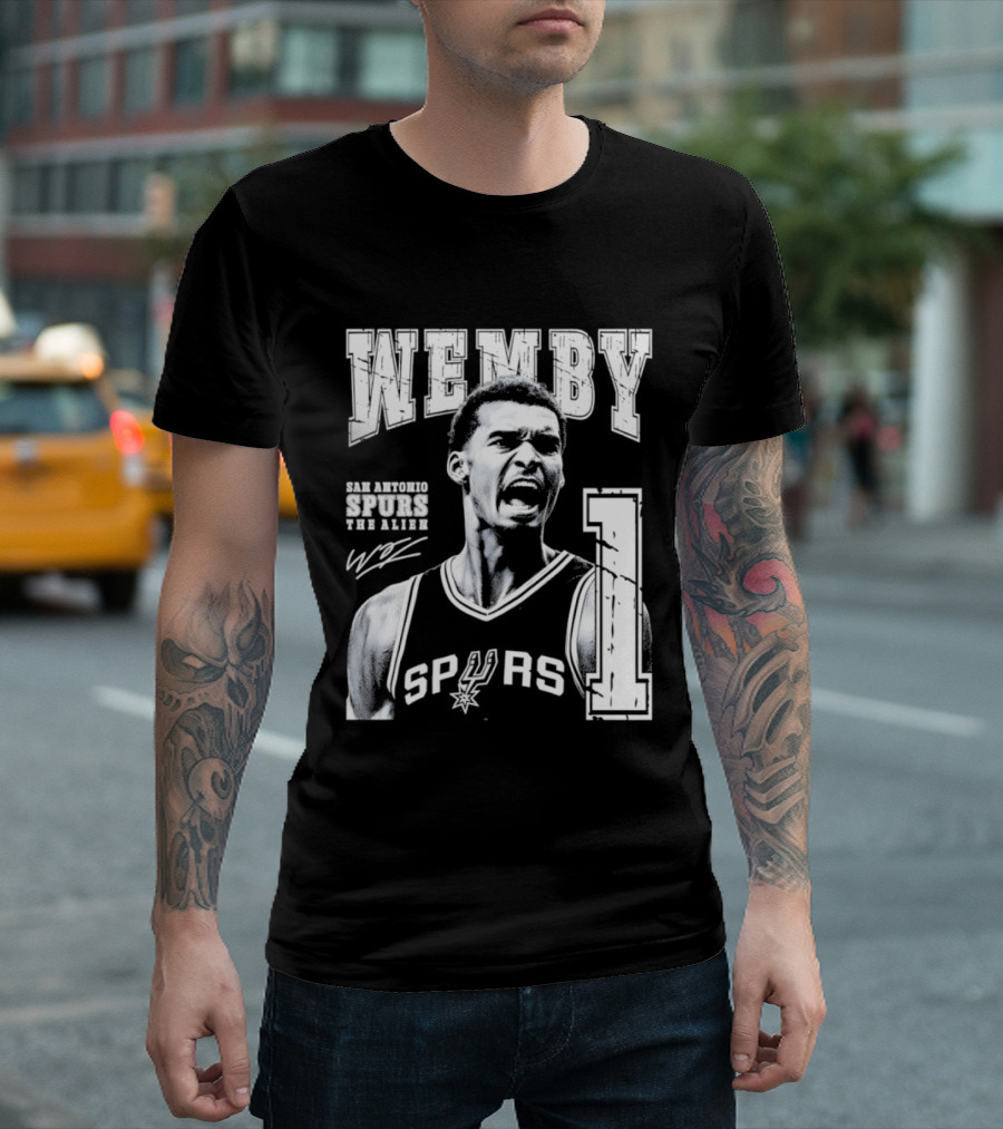 Wemby San Antonio Spurs The Alien 1 Victor Wembanyama Basketball T-Shirt