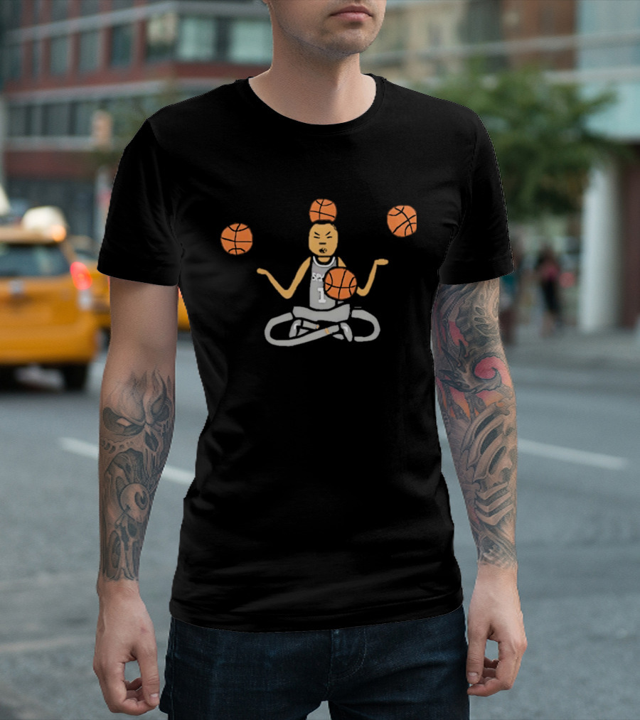 Wembanyama Meditation San Antonio Spurs Basketball Meme T-Shirt