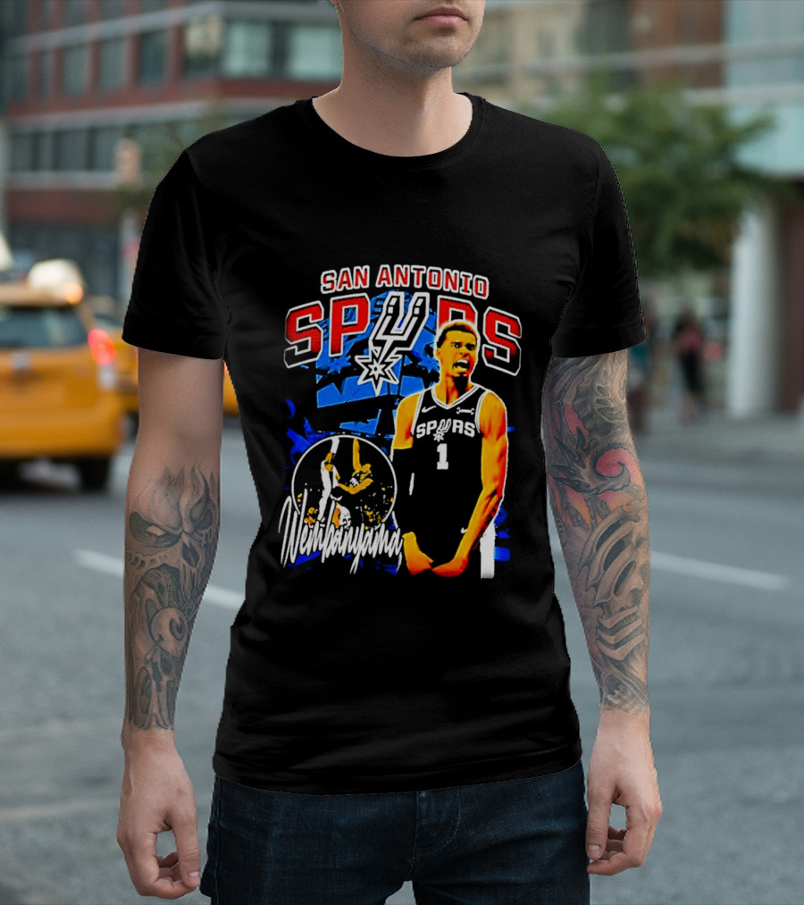 San Antonio Spurs Wembanyama Victor NBA Basketball Player T-Shirt
