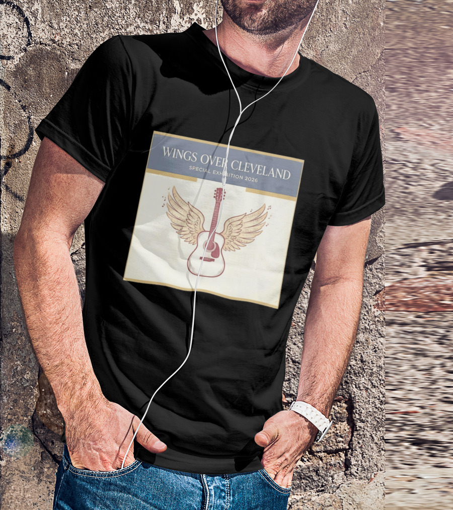 Wings Over Cleveland Special Exhibition 2026 Guitar With Wings And Music Notes T-Shirt