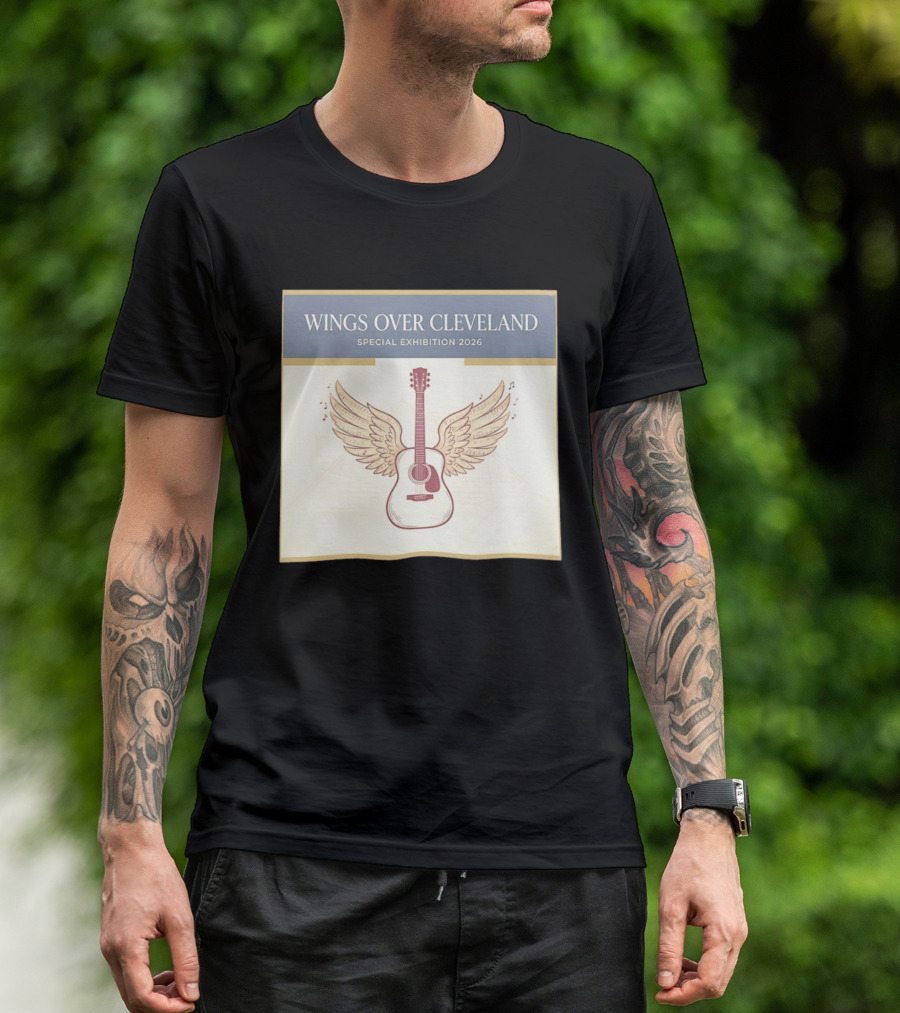 Wings Over Cleveland Special Exhibition 2026 Guitar With Wings And Music Notes T-Shirt