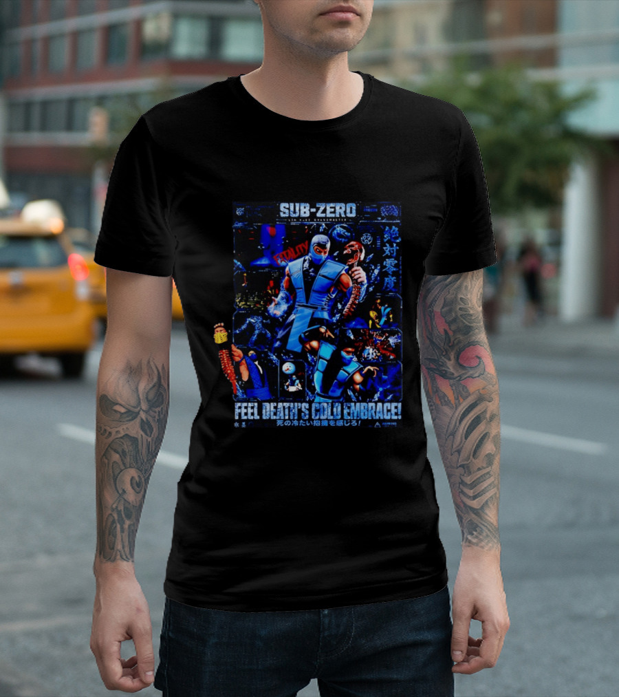 SUB ZERO Fatality Feel Death's Cold Embrace Mortal Kombat T-Shirt
