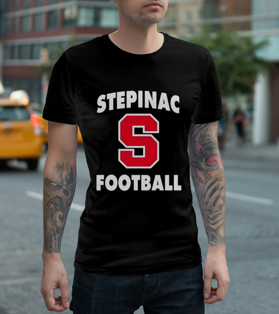Stepinac Football Red S Bold Lettering T-Shirt