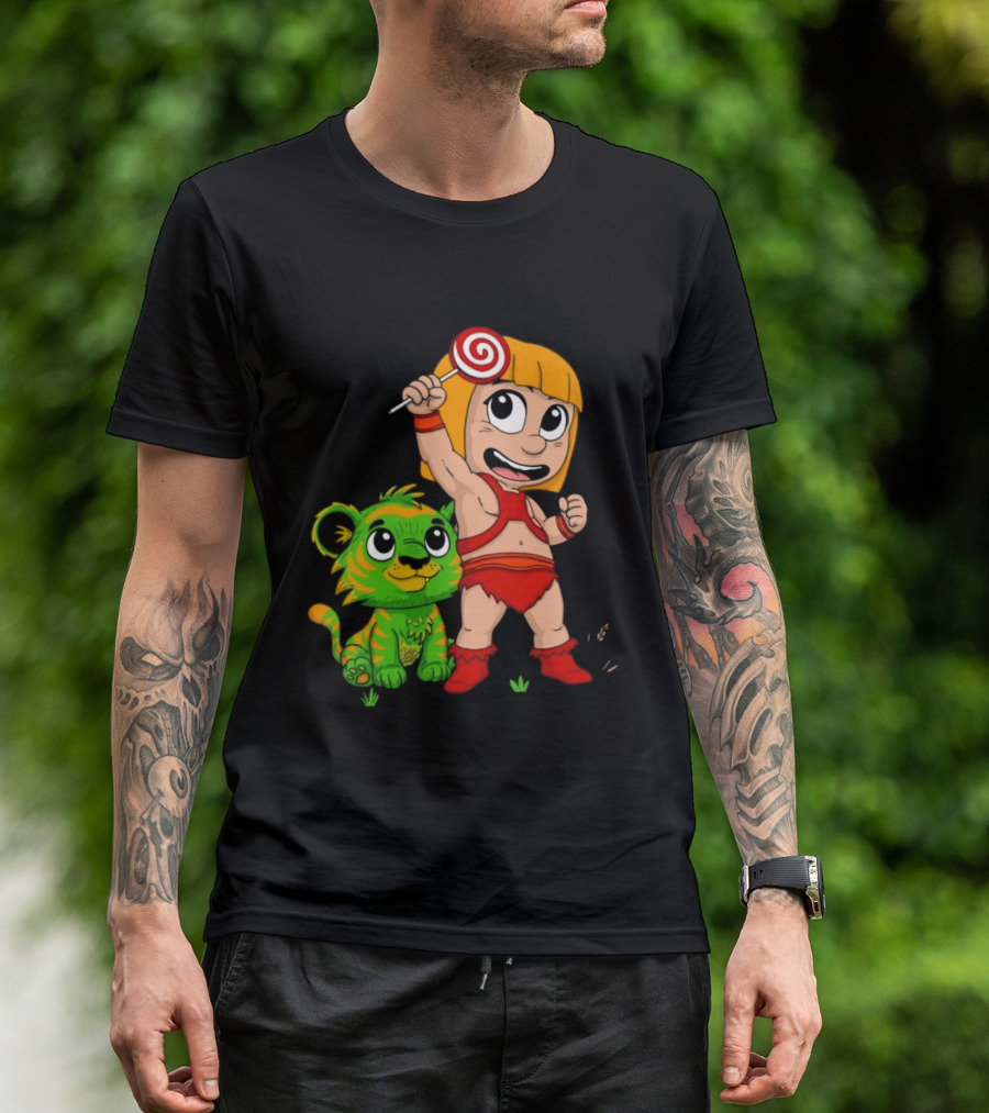 He Man And Battle Cat Masters Of Kindergarten Lollipop Adventure T-Shirt