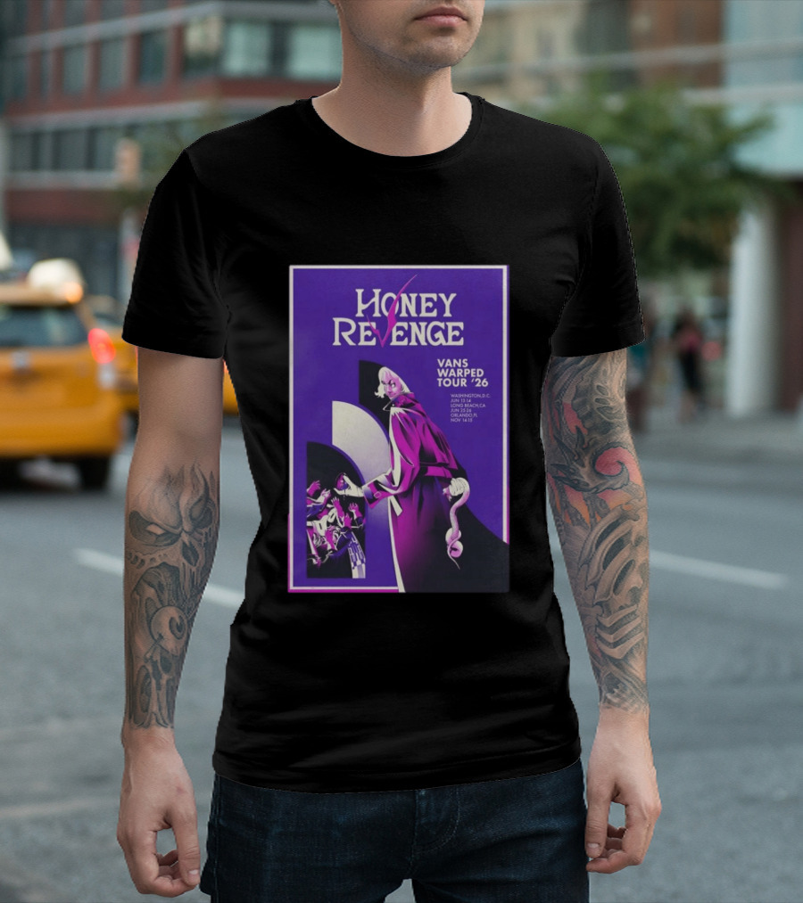 Honey Revenge Vans Warped Tour 26 Washington Long Beach Orlando Ann Arbor T-Shirt