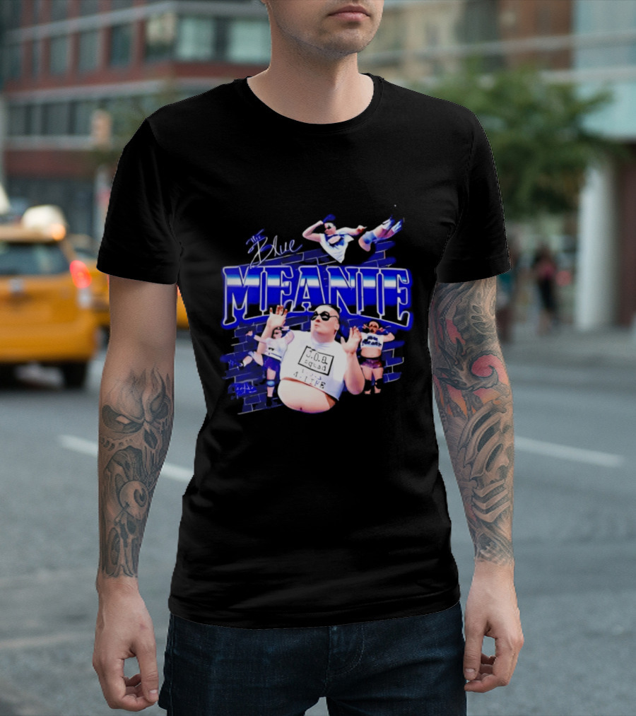 The Blue Meanie Brian Heffron Wrestling T-Shirt