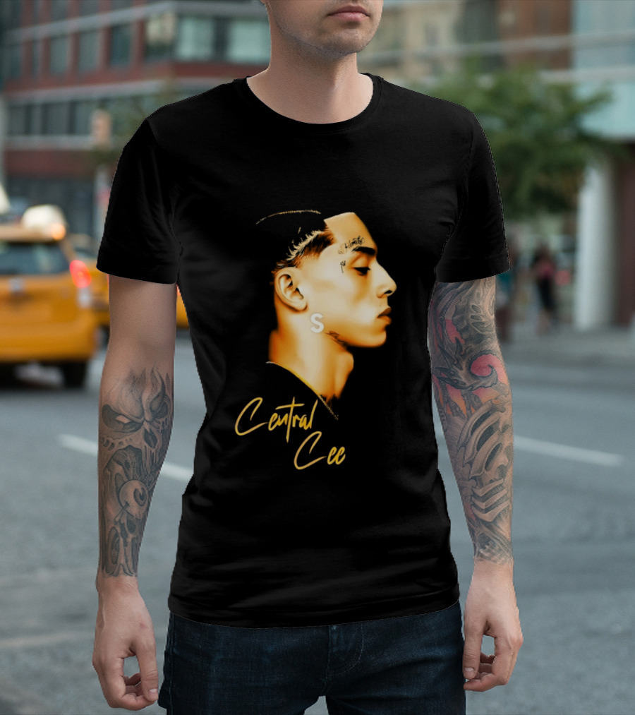 Central Cee Star UK Portrait Profile T-Shirt
