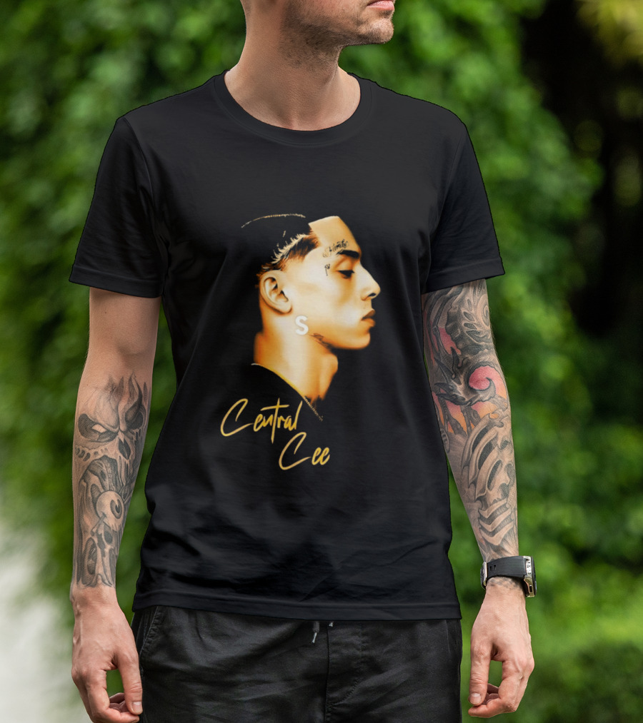 Central Cee Star UK Portrait Profile T-Shirt