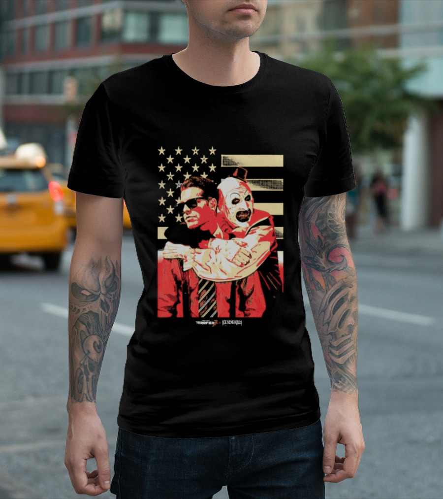 Ice Nine Kills Spencer Clown American Flag Horror Aesthetic T-Shirt