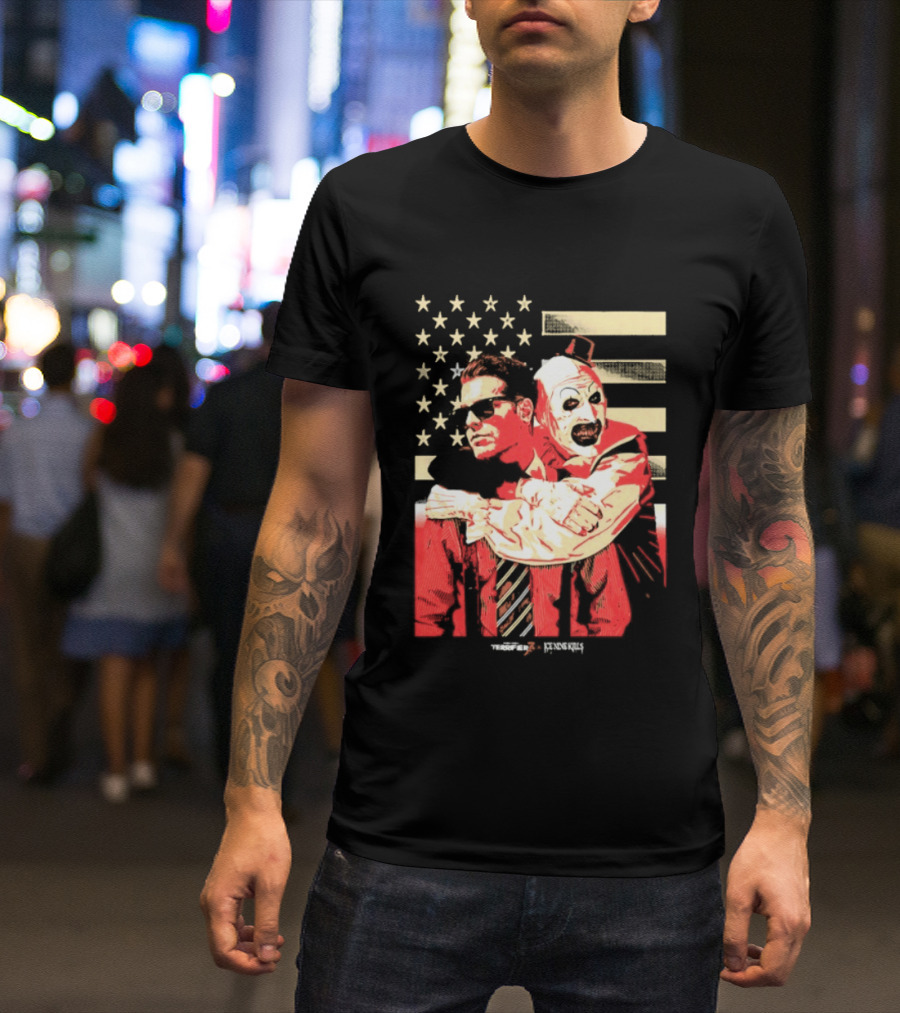 Ice Nine Kills Spencer Clown American Flag Horror Aesthetic T-Shirt