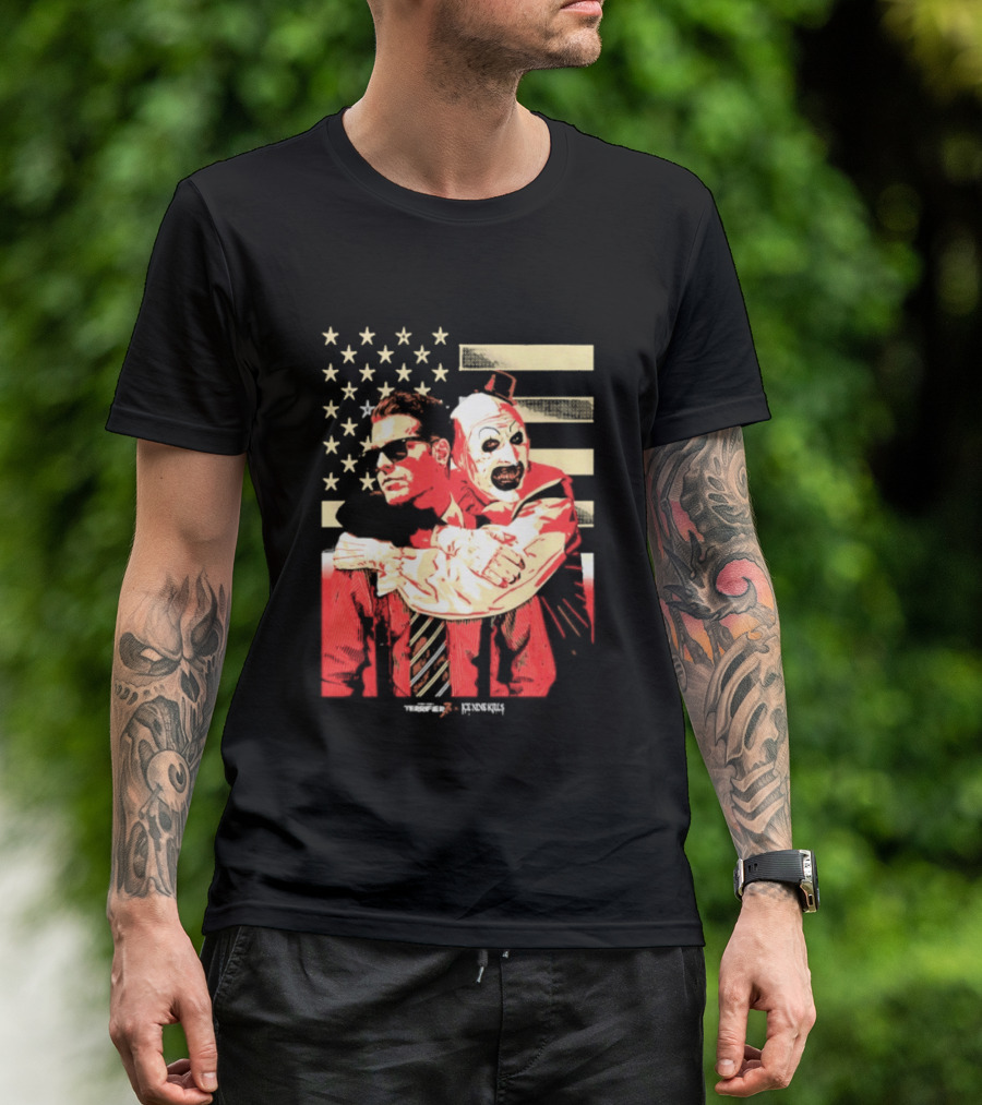 Ice Nine Kills Spencer Clown American Flag Horror Aesthetic T-Shirt