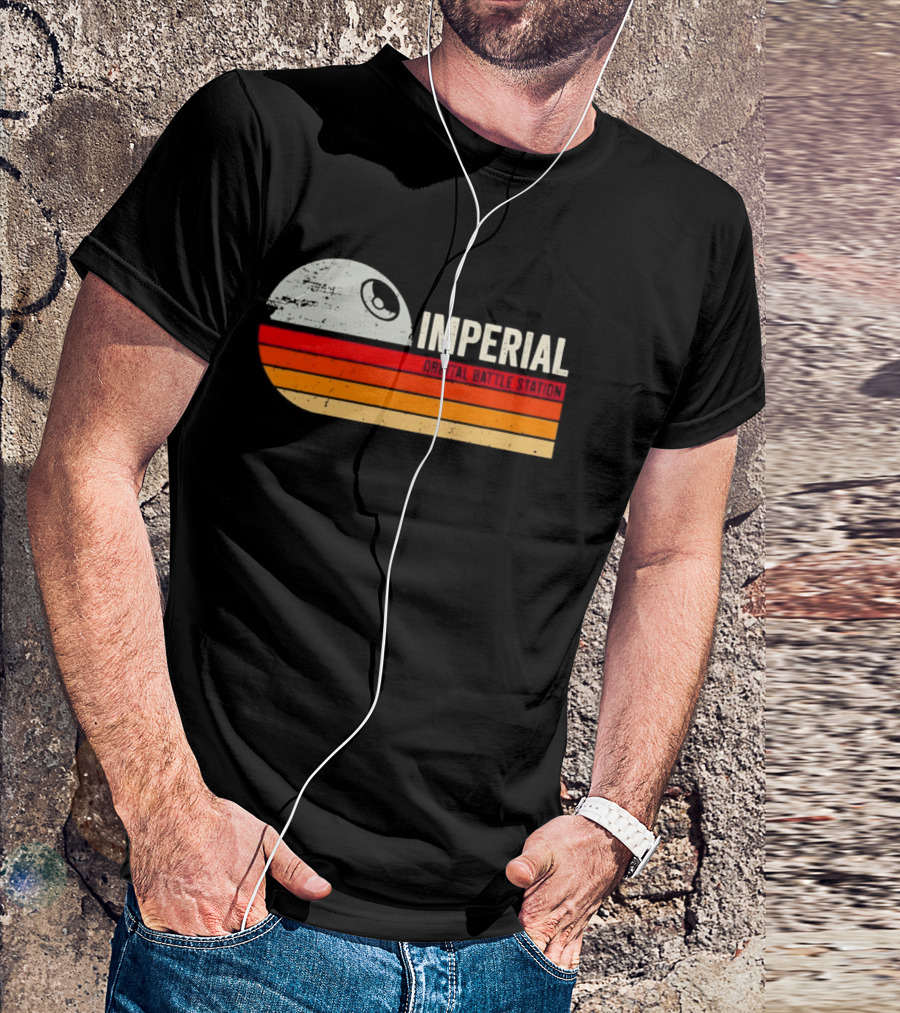 Star Wars Imperial Orbital Battle Station Death Star Sunset T-Shirt