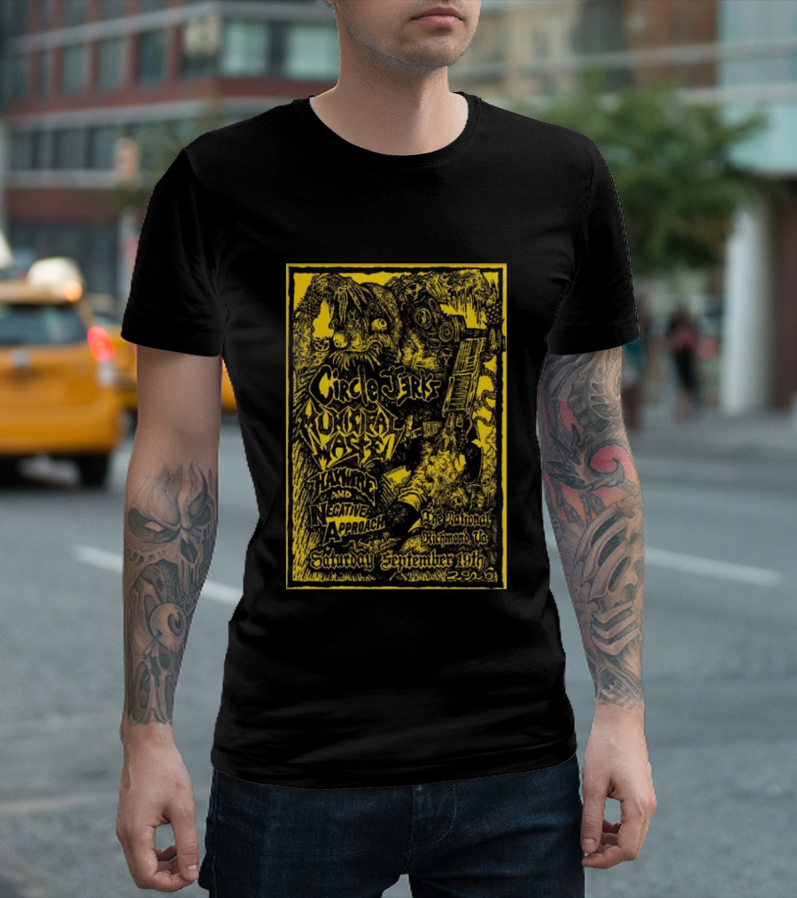 Circle Jerks Municipal Waste Hawkwind Negative Approach The National Richmond Va Saturday September 19th 2026 T-Shirt